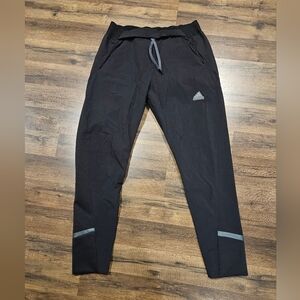 LIKE NEW Mens Adidas Black Joggers with Gray Accents